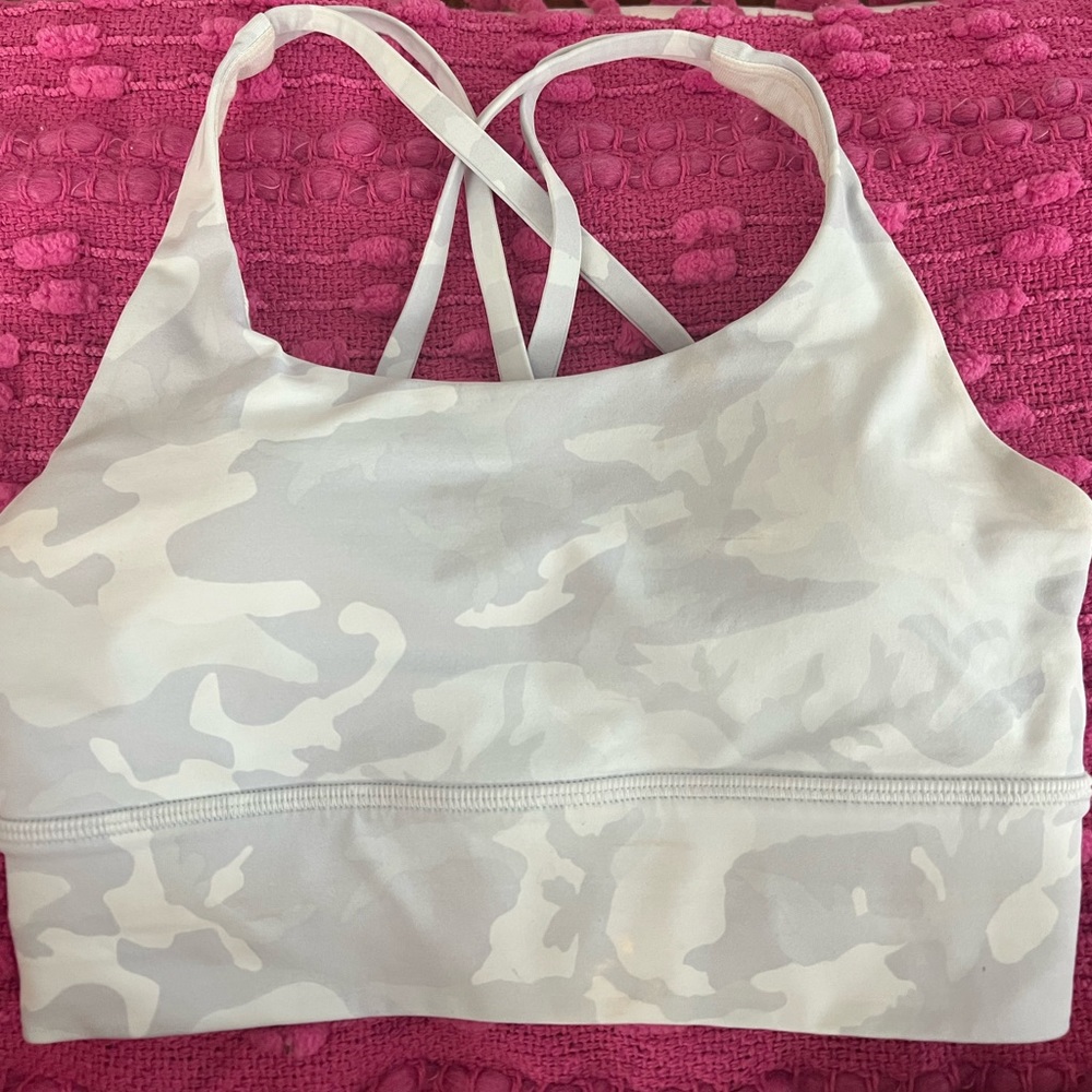 Lululemon energy camo longline bra
